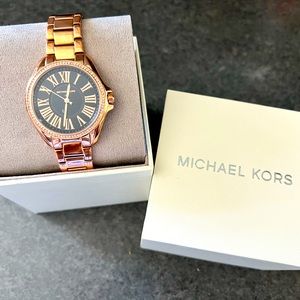 NWT Michael Kors Rose Gold and Navy Watch